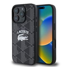 Lacoste Zadní kryt Blend Monogram MagSafe pro iPhone 16 Pro Black