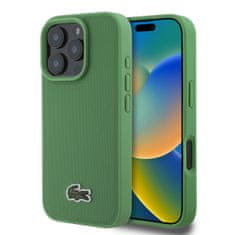 Lacoste Zadní kryt Iconic Petit Pique Woven Logo MagSafe pro iPhone 16 Pro Max Green