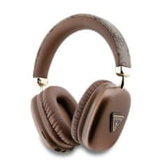 Guess  PU Leather 4G Triangle Logo Bluetooth Stereo Headphone Brown