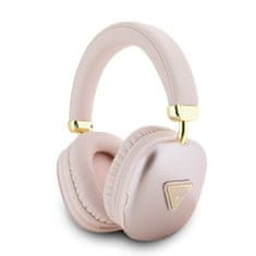 Guess  PU Leather 4G Triangle Logo Bluetooth Stereo Headphone Pink