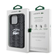 Lacoste Zadní kryt Blend Monogram MagSafe pro iPhone 16 Pro Black