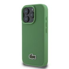 Lacoste Zadní kryt Iconic Petit Pique Woven Logo MagSafe pro iPhone 16 Pro Max Green