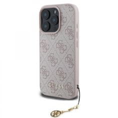 Guess Zadní kryt 4G Charm pro iPhone 16 Pro Tone on Tone Pink