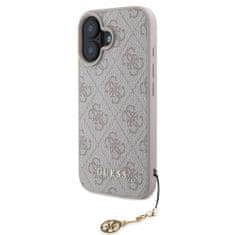 Guess Zadní kryt 4G Charm pro iPhone 16 Tone on Tone Pink