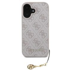 Guess Zadní kryt 4G Charm pro iPhone 16 Tone on Tone Pink