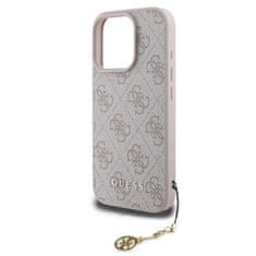 Guess Zadní kryt 4G Charm pro iPhone 16 Pro Tone on Tone Pink