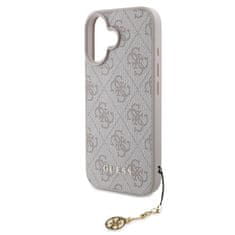 Guess Zadní kryt 4G Charm pro iPhone 16 Tone on Tone Pink