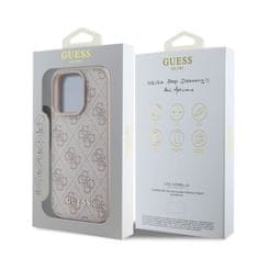 Guess Zadní kryt 4G Charm pro iPhone 16 Pro Tone on Tone Pink