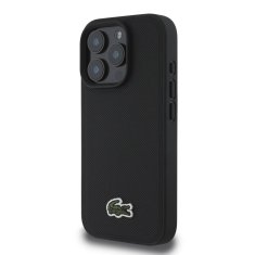 Lacoste Zadní kryt Iconic Petit Pique Woven Logo MagSafe pro iPhone 16 Pro Black