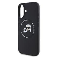 Karl Lagerfeld Zadní kryt Liquid Silicone K&amp;CH Heads MagSafe pro iPhone 16 Black