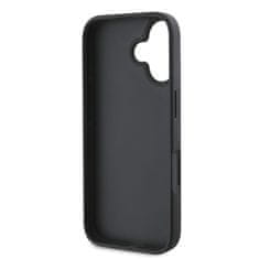 Guess Zadní kryt PU 4G Stripe pro iPhone 16 Grey