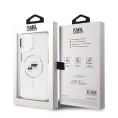 Karl Lagerfeld  IML K&amp;CH Heads Metal Frame MagSafe Zadní Kryt pro iPhone 13 Transparent