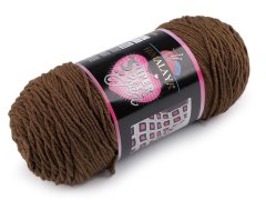 Kraftika 1ks (80846) hnědá pletací příze super soft yarn 200 g