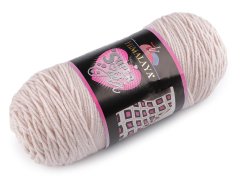 Kraftika 1ks (80814) krémová světlá pletací příze super soft yarn