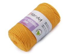 Kraftika 1ks (796) hořčicová pletací příze twisted macrame 250 g