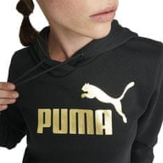 Puma Mikina černá 164 - 169 cm/S Essentials Metallic Logo FL