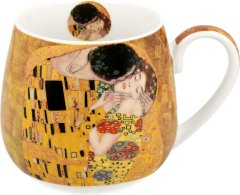 Dekorstyle Porcelánový hrnek BARYLKA Klimt THE KISS 430 ml hnědý