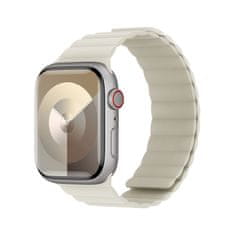 Benks Magnetický silikonový řemínek pro Apple Watch 42-44-45-49 béžový