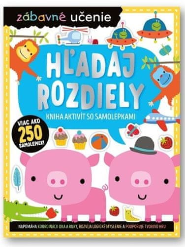 Charly Lane: Zábavné učenie Hľadej rozdiely - Kniha aktivít so samolepkami