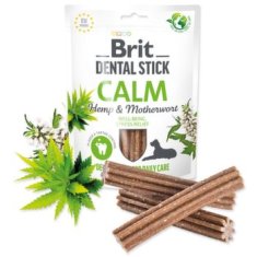 Brit Pochoutka Dental Stick Calm s Konopím a Srdečníkem 7ks