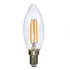 Solight  LED retro žárovka svíčka čirá 4W, E14, 3000K, 360°, 440lm