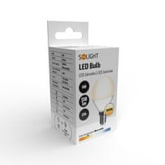 Solight  LED žárovka miniglobe matná G45 6W, E14, 3000K, 510lm