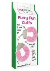 Toyjoy ToyJoy Furry Fun Cuffs pouta na ruce plyšová růžová