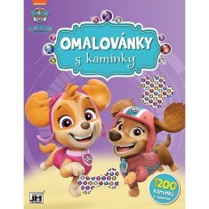 Omalovánky s kamínky Tlapková patrola/Paw patrol A4 21x28cm