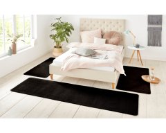 Hanse Home Kobercová sada Nasty 102055 Schwarz (Rozměry koberců 3 díly: 70x140 (2x), 70x240 (1x))