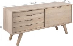 Actona Komoda A-Line 160 cm bělený dub