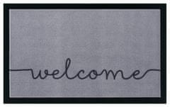 Hanse Home Protiskluzová rohožka Welcome 104511 Grey/Black - na ven i na doma 45x75