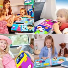 JOJOY® 3D Montessori Interaktivní kniha pro děti, Senzorická Látková kniha Hračky od 3 let, Hračky pro malé děti Motorické hračky | FIRSTBOOK Kapitola 2.