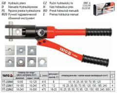 YATO Hydraulické lisovací kleště na koncovky měděných a hliníkových kabelů - YT-22860