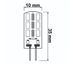 LUMILED 10x LED žárovka G4 CAPSULE 2W = 20W 200lm 3000K Teplá bílá 270°