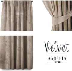 AmeliaHome Závěs Velvet 140x245 cm béžový, velikost 140x245