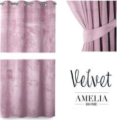 AmeliaHome Závěs Velvet 140x245 cm růžový, velikost 140x245