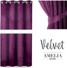 AmeliaHome Závěs Velvet 140x245 cm švestkový, velikost 140x245