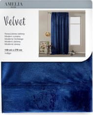 AmeliaHome Závěs Velvet 140x270 cm indigo, velikost 140x270