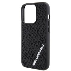 Karl Lagerfeld hard silikonové pouzdro iPhone 15 PRO 6.1" black 3D Rubber Multi Logo