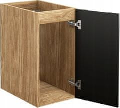 COMAD Závěsná skříňka pod umyvadlo Luxor Black s deskou 120 cm I černá/dub olejovaný