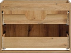 COMAD Závěsná skříňka pod umyvadlo Nova Oak I s deskou 80 cm bílá/dub coast evoke