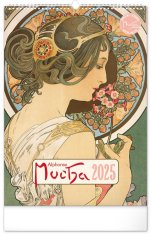 Notique Kalendář 2025 nástěnný: Alfons Mucha, 33 × 46 cm