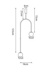 Intesi závěsné svítidlo Loop černé 123 cm