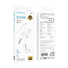 Borofone Kabel BL21 Lemon Lightning - jack 3,5 mm 1m bílý