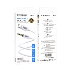 Borofone Kabel BL20 jack 3,5 mm USB-C 1m bílý