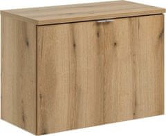 COMAD Závěsná skříňka pod umyvadlo Nova Oak II s deskou 80 cm dub coast evoke