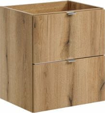 COMAD Závěsná skříňka pod umyvadlo Nova Oak s deskou 50 cm dub coast evoke