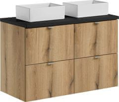 COMAD Závěsná skříňka pod umyvadlo Nova Oak s deskou 50 cm dub coast evoke