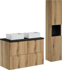 COMAD Závěsná skříňka pod umyvadlo Nova Oak s deskou 50 cm dub coast evoke