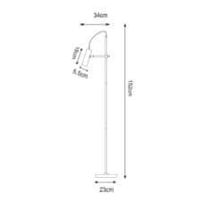 ZUMALINE ZUMALINE Stojací lampa TENSO F18014-GU10-BK